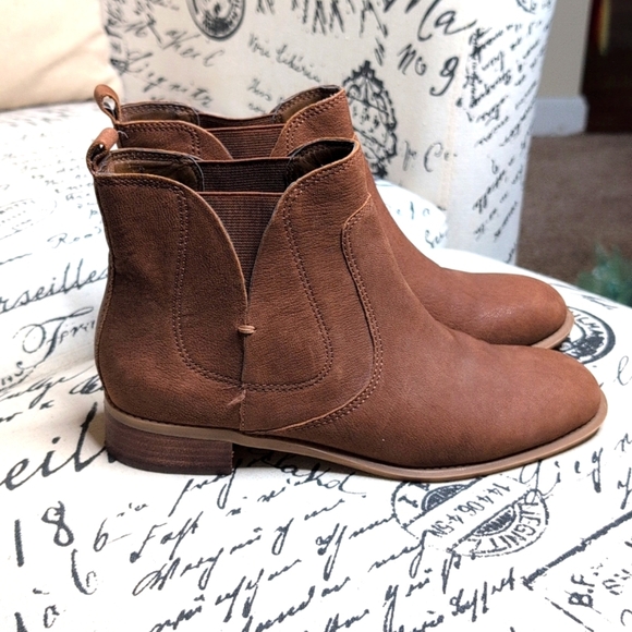 Nine West Jupiter Brown Suede Slip On Ankle Boots Women's 7.5 - Picture 2 of 14
